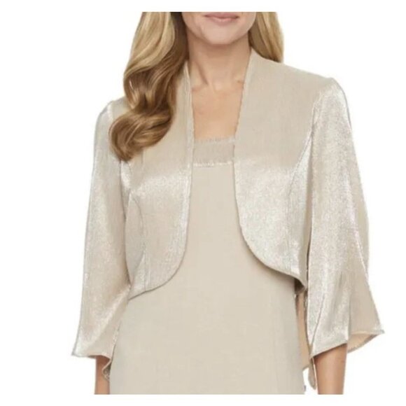 Maya Brooke Womens Formal Maxi Sleeveless Dress with Jacket Size 14 - Picture 2 of 9